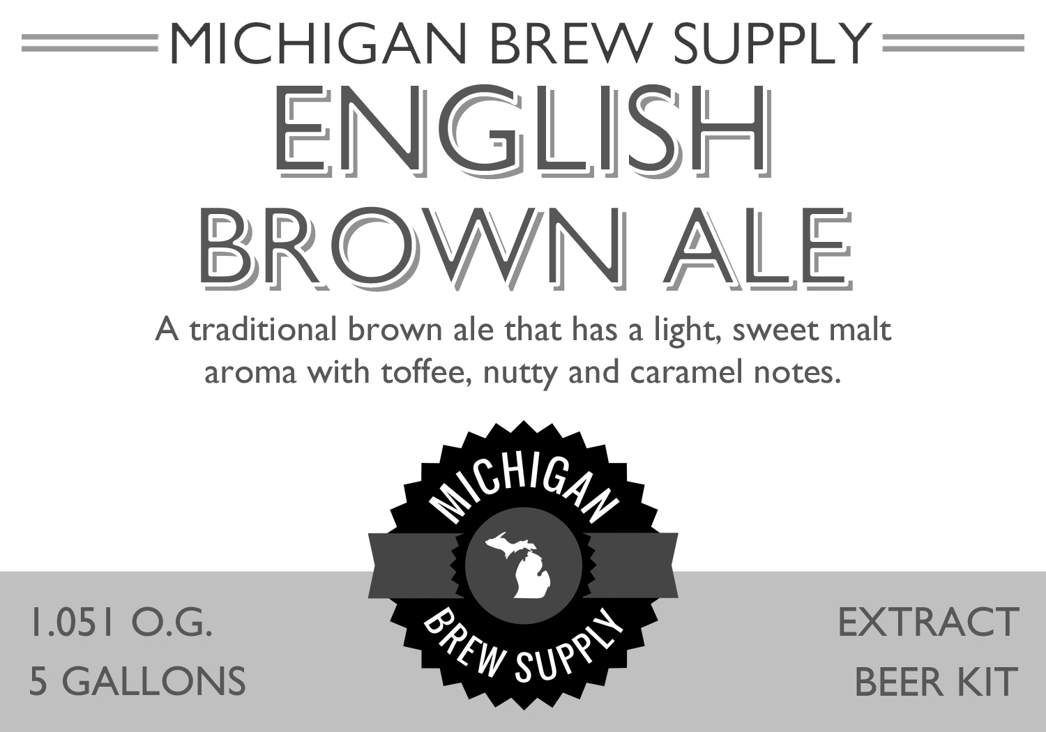 British Brown Ale Extract Brewing Kit Michigan Brew Supply Home